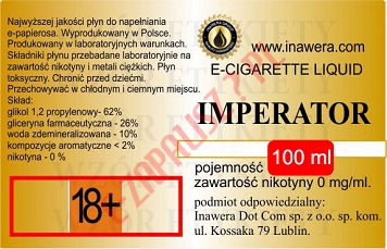 IMPERATOR  poj. 100ml INAWERA LIQUID bez nikotyny