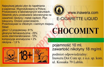 CHOCOMINT 18mg/ml poj. 10ml LIQUID INAWERA