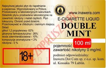 DOUBLE MINT  poj. 100ml INAWERA LIQUID bez nikotyny