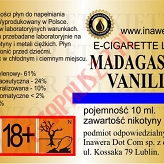 MADAGASKAR VANILLY 24mg/ml poj. 10ml LIQUID INAWERA