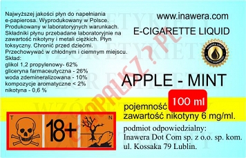 APPLE-MINT  6mg/ml poj. 100ml DUETY INAWERA LIQUID