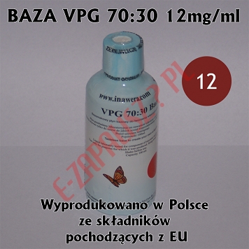 BAZA VPG 70:30 12mg/ml - 100ml baza bez dodatku wody