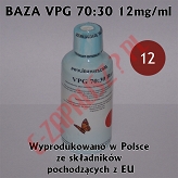 BAZA VPG 70:30 12mg/ml - 100ml baza bez dodatku wody