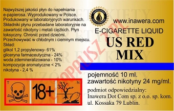 US RED MIX 24mg/ml poj. 10ml INAWERA LIQUID