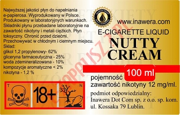 NUTTY CREAM 12mg/ml poj. 100ml INAWERA LIQUID