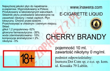 CHERRY-BRANDY poj. 10ml DUETY INAWERA LIQUID bez nikotyny