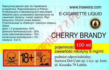 CHERRY-BRANDY  6mg/ml poj. 100ml DUETY INAWERA LIQUID