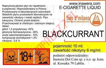 BLACKCURRANT  6mg/ml poj. 10ml LIQUID INAWERA