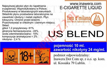 US BLEND 24mg/ml poj. 10ml LIQUID INAWERA