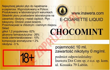 CHOCOMINT poj. 10ml LIQUID INAWERA bez nikotyny