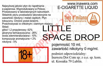 LITTLE SPACE DROP  poj. 10ml LIQUID INAWERA bez nikotyny