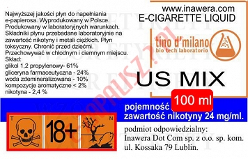 US MIX 24mg/ml poj. 100ml LIQUID INAWERA