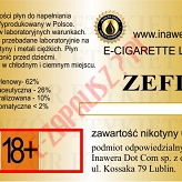 ZEFIR poj. 10ml INAWERA LIQUID bez nikotyny