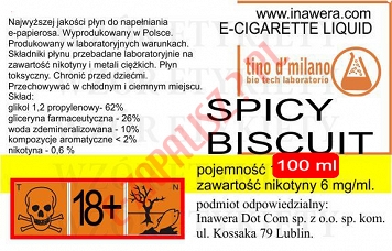 SPICY BISCUIT  6mg/ml poj. 100ml LIQUID INAWERA