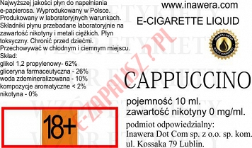 CAPPUCCINO  poj. 10ml BAYCA LIQUID bez nikotyny