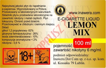 LEMON MIX  6mg/ml poj. 100ml INAWERA LIQUID