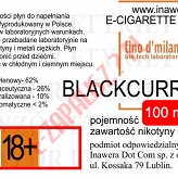 BLACKCURRANT  poj. 100ml LIQUID INAWERA bez nikotyny