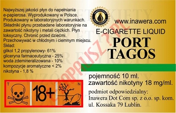 PORT TAGOS 18mg/ml poj. 10ml INAWERA LIQUID