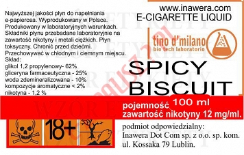 SPICY BISCUIT 12mg/ml poj. 100ml LIQUID INAWERA