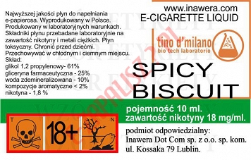 SPICY BISCUIT 18mg/ml poj. 10ml LIQUID INAWERA