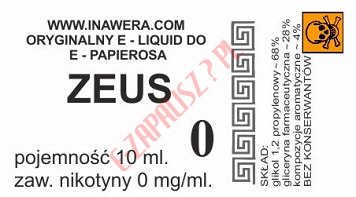 ZEUS  poj. 10ml BAYCA LIQUID bez nikotyny