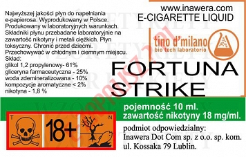 FORTUNA STRIKE 18mg/ml poj. 10ml LIQUID INAWERA