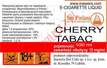 CHERRY TABAC 12mg/ml poj. 100ml LIQUID INAWERA