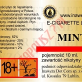 MENTHOL - MINT 12mg/ml poj. 10ml LIQUID INAWERA