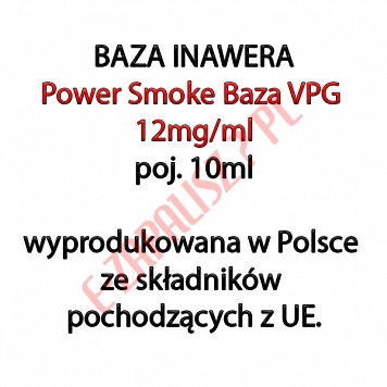 5 x POWER SMOKE BAZA 12mg/ml 10ml, komplet 5 sztuk (50ml)